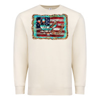 Flag Cactus Horseshoe Premium Sweatshirt | Teevron