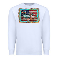 White flag cactus horseshoe Premium Sweatshirt - AdoDesignShop