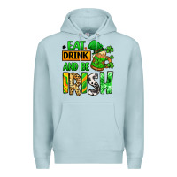 Blue Mist Eat drink and be Irish St. Patrick's Premium Hoodie - LillyAllenDesigns