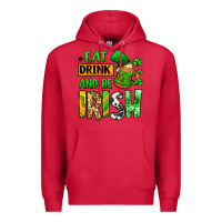 Cardinal Eat drink and be Irish St. Patrick's Premium Hoodie - LillyAllenDesigns