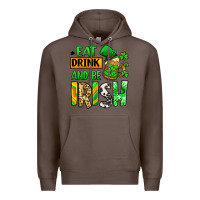 Coffee Eat drink and be Irish St. Patrick's Premium Hoodie - LillyAllenDesigns