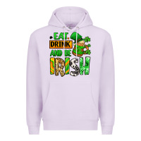 Lilac Eat drink and be Irish St. Patrick's Premium Hoodie - LillyAllenDesigns