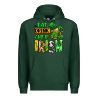 Sports Green Eat drink and be Irish St. Patrick's Premium Hoodie - LillyAllenDesigns