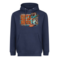 Navy blame it all my roots Heavyweight Hoodie - AdoDesignShop