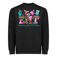 Black emt emergency medical technician Heavyweight Sweatshirt - AdoDesignShop