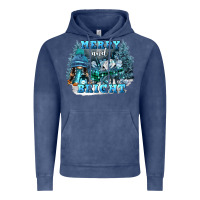 Vintage Denim merry and bright Vintage Hoodie - FaDigitalArtStudio