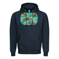 Navy leopard turquoise glitter background Zipper Hoodie - AdoDesignShop