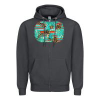 Smoke leopard turquoise glitter background Zipper Hoodie - AdoDesignShop