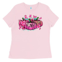 Bubblegum Pink Cancer pumpkins Cancer Awareness Ladies Tee - HowdyJamesFarm