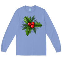 Colony Blue Mistletoe Long Sleeve Tee - BundleAndBundleShop