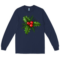 Navy Mistletoe Long Sleeve Tee - BundleAndBundleShop