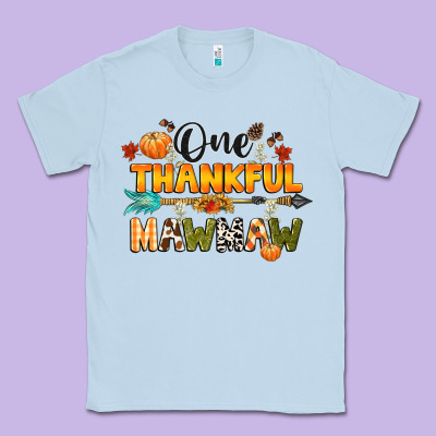 One Thankful Mawmaw Classic Tee Designed By Cowgirlartshop