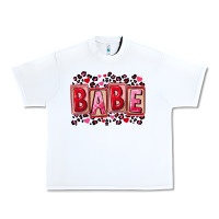 White Valentine's Day babe Urban Heavy Tee - FaDigitalArtStudio