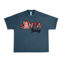 Midnight Navy Christmas Santa Baby Urban Heavy Tee - RanaPortraitStore