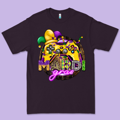 Mardi Gras Gamer Premium Tee Designed By Cowgirlartshop