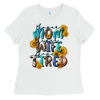 White Super mom super wife super tired Ladies Tee - CowGirlArtShop