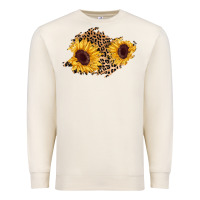 Sandshell sunflower leopard patch Premium Sweatshirt - AdoDesignShop