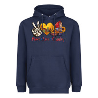 Navy peace love country american texas flag boots Heavyweight Hoodie - AdoDesignShop
