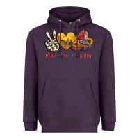 Plum peace love country american texas flag boots Heavyweight Hoodie - AdoDesignShop