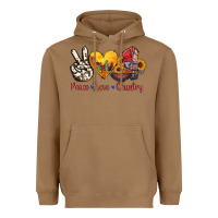 Toasted Coconut peace love country american texas flag boots Heavyweight Hoodie - AdoDesignShop