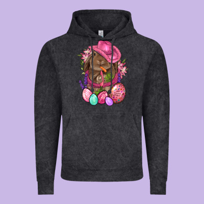 Cowboy Rabbit Easter Vintage Hoodie Designed By Bundleandbundleshop