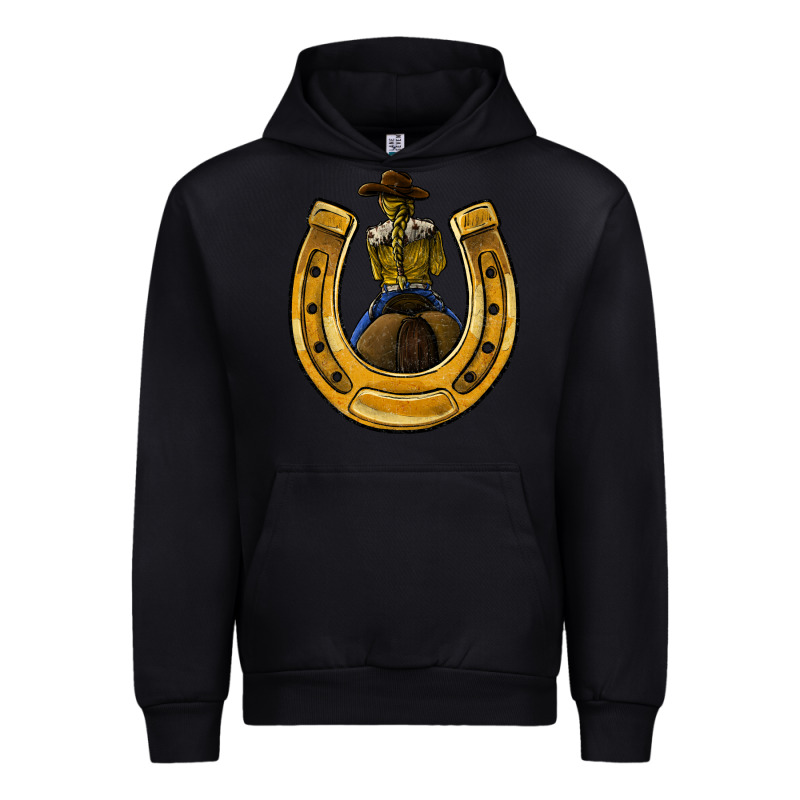 Horseshoe And Cowgirl Urban Hoodie by JahusDesignShop | Teevron