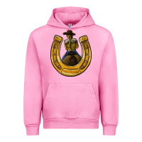 Fuchsia Pink horseshoe and cowgirl Urban Hoodie - JahusDesignShop