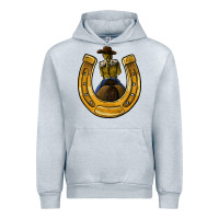 Heather Grey horseshoe and cowgirl Urban Hoodie - JahusDesignShop