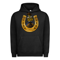 Pigment Black horseshoe and cowgirl Urban Hoodie - JahusDesignShop