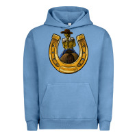 Pigment Pebble Blue horseshoe and cowgirl Urban Hoodie - JahusDesignShop