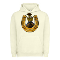 Pigment Pistachio horseshoe and cowgirl Urban Hoodie - JahusDesignShop