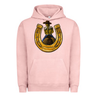 Pigment Salmon horseshoe and cowgirl Urban Hoodie - JahusDesignShop