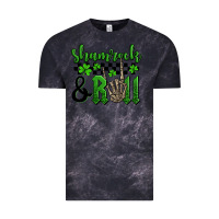 Cloud Black St. Patrick's Day Shamrock and roll Vintage Tee - OliviaCreatesArt