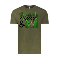 Vintage Olive St. Patrick's Day Shamrock and roll Vintage Tee - OliviaCreatesArt