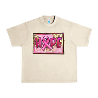 Sandshell Hope Breast Cancer Urban Heavy Tee - FaDigitalArtStudio