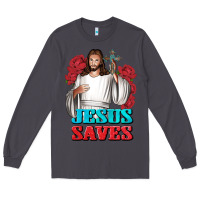 Smoke Jesus Saves Long Sleeve Tee - BundleAndBundleShop