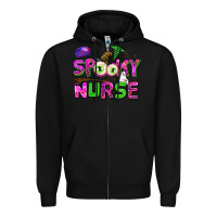 Black spooky nurse Zipper Hoodie - AdoDesignShop