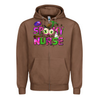 Chestnut spooky nurse Zipper Hoodie - AdoDesignShop