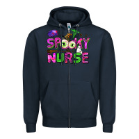 Navy spooky nurse Zipper Hoodie - AdoDesignShop