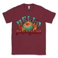 Burgundy hello pumpkin Classic Tee - CowGirlArtShop