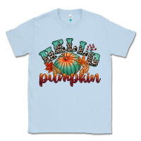 Dusty Blue hello pumpkin Classic Tee - CowGirlArtShop