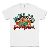 White hello pumpkin Classic Tee - CowGirlArtShop