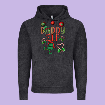 Daddy Elf Vintage Hoodie Designed By Bundleandbundleshop