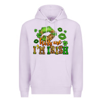 Lilac kiss me im irish st patricks lip stain Premium Hoodie - LillyAllenDesigns