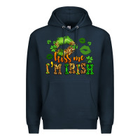 Navy kiss me im irish st patricks lip stain Premium Hoodie - LillyAllenDesigns