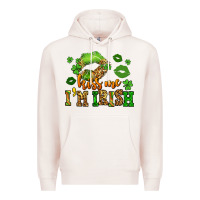 Pale Pink kiss me im irish st patricks lip stain Premium Hoodie - LillyAllenDesigns