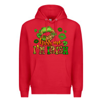 Red kiss me im irish st patricks lip stain Premium Hoodie - LillyAllenDesigns