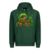 Sports Green kiss me im irish st patricks lip stain Premium Hoodie - LillyAllenDesigns