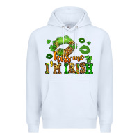 Kiss Me Im Irish St Patricks Lip Stain Premium Hoodie | Teevron