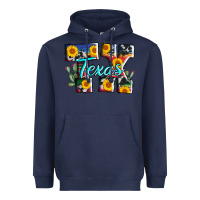 Navy texas tx serape sunflower cowhide Heavyweight Hoodie - AdoDesignShop
